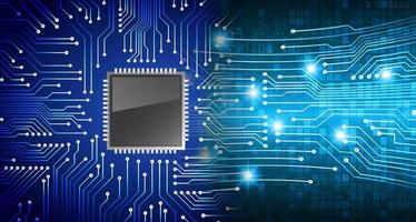 cpu cyber circuit futur concept de technologie fond vecteur