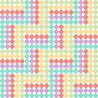 vecteur illustrateur de carré coloré dans une ligne organiser dans un signe de puzzle, fond abstrait pastel