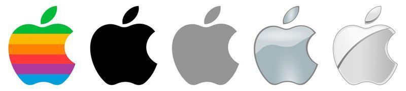 évolution des logos pomme vecteur