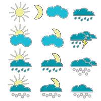 différentes icônes météo pour le site Web. vecteur