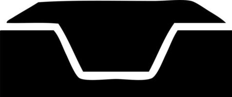 symbole plat vide dans le bac vecteur