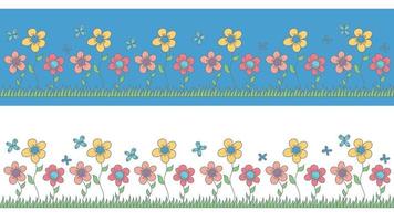 motif de fleurs pour enfants pour décorer une chambre d'enfant, des vêtements ou des accessoires pour enfants. illustration vectorielle. vecteur