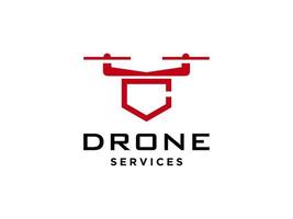 lettre c icône de vecteur de modèle de logo de drone. vecteur de drone de photographie. icône de vecteur d'hélicoptère quad