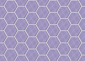 motif abstrait sans couture, sol en carreaux de céramique violets. pavés hexagonaux en béton. conception de texture mosaïque géométrique pour la décoration de la salle de bain, illustration vectorielle vecteur