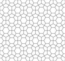 motif abstrait hexagonal harmonieux, contour blanc noir des blocs de pavés en béton. concevoir une texture géométrique pour l'impression. style linéaire, illustration vectorielle vecteur