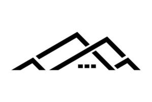 création de logo de toit noir isolée sur fond blanc, illustration vectorielle vecteur