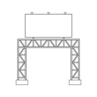 dessin de contour abstrait, structure de cadre d'espace d'illustration vectorielle de panneaux d'affichage vecteur