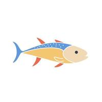 icône de couleur de poisson illustration vectorielle isolée vecteur