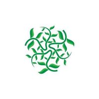 logo feuille verte. icône de la feuille. logo nature. illustration vectorielle de feuille verte. vecteur
