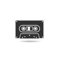 icône de cassette. logo cassette rétro. illustration vectorielle de cassette. symbole de la musique vintage. vecteur