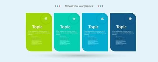 étapes ou options du diagramme de processus infographique avec panneaux bleus et jaunes. modèle d'infographie avec 6 options ou étapes, modèle d'entreprise pour les objets de présentation vecteur