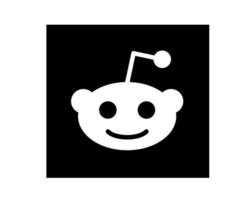 illustration vectorielle de conception de symbole abstrait de logo de médias sociaux reddit vecteur