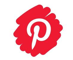 pinterest médias sociaux icône symbole logo illustration vectorielle vecteur