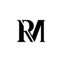 vecteur de conception de logo de lettre initiale rm ou mr.