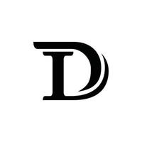 vecteur de conception de logo de lettre initiale dl ou ld.