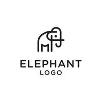 modèle d'icône vectorielle logo éléphant sur fond blanc. vecteur