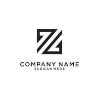 vecteur de conception de logo monogramme lettre z ou zz.