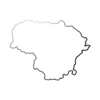Carte de la Lituanie sur fond blanc vecteur