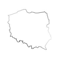 carte de la pologne sur fond blanc vecteur