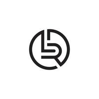 vecteur de conception de logo de lettre initiale lr ou rl.