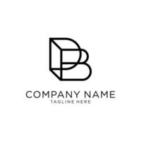 vecteur de conception de logo de lettre initiale bd ou db.