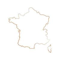 carte de france sur fond blanc vecteur