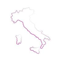 Carte de l'Italie sur fond blanc vecteur