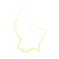 Luxembourg carte sur fond blanc vecteur