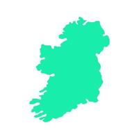 carte de l'irlande sur fond blanc vecteur
