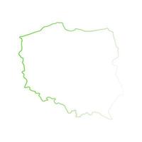 carte de la pologne sur fond blanc vecteur