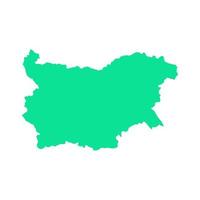 Carte de Bulgarie sur fond blanc vecteur