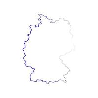 carte de l'allemagne sur fond blanc vecteur