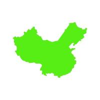 carte de la Chine sur fond blanc vecteur