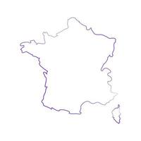 carte de france sur fond blanc vecteur