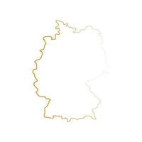 carte de l'allemagne sur fond blanc vecteur