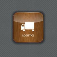 icônes d'application bois logistique vecteur