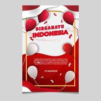 affiche de la fête de l'indépendance de l'indonésie vecteur
