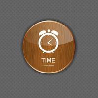 regarder les icônes d'application bois vecteur
