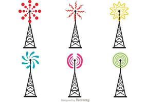 Pack Vector Vector Bright Cell Tower