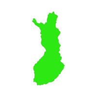 Carte de la Finlande sur fond blanc vecteur