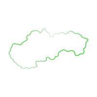 Carte de la Slovaquie sur fond blanc vecteur