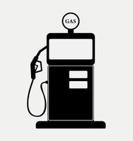 silhouette de pompe de station-service, illustration de bowsers d'essence d'essence d'huile. vecteur