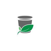 modèle d'illustration de conception de logo d'icône de poubelle vecteur