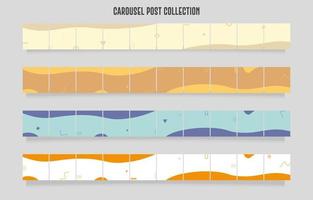 collecte de messages carrousel sur les réseaux sociaux vecteur