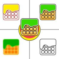 gaufre dans un style design plat vecteur