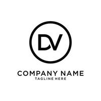 vecteur de conception de logo de lettre dv ou vd.