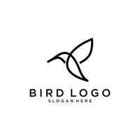 création de logo vectoriel illustration colibri. création de logo vectoriel oiseau.