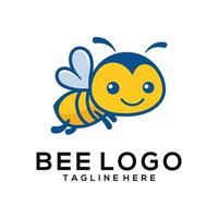 illustration d'icône vectorielle logo abeille vecteur