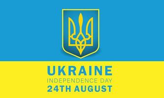 carte de voeux d'anniversaire du jour de l'indépendance de l'ukraine. conception de modèle de fête nationale ukrainienne. jour de l'indépendance de l'ukraine. 24 août vecteur