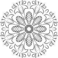 mandala de fleurs. éléments décoratifs d'époque. dessin oriental, illustration vectorielle. motifs islamiques, arabes, indiens, marocains, espagnols, turcs, pakistanais, chinois, mystiques, ottomans. page de livre de coloriage vecteur